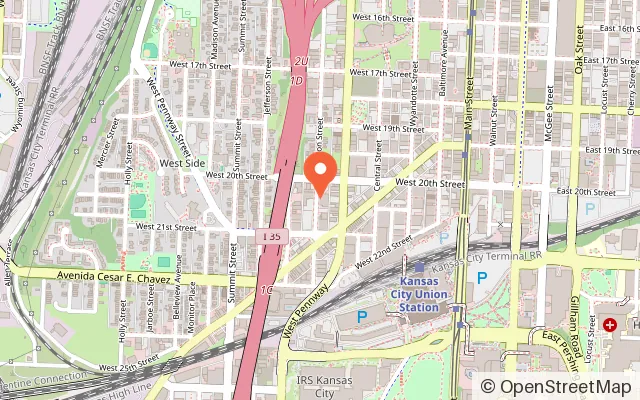 Map showing FlipSwitch VR in Kansas City, MO