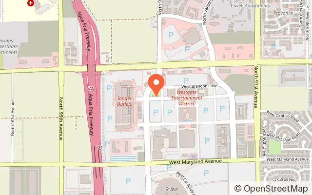 Map showing PopStroke in Glendale, AZ