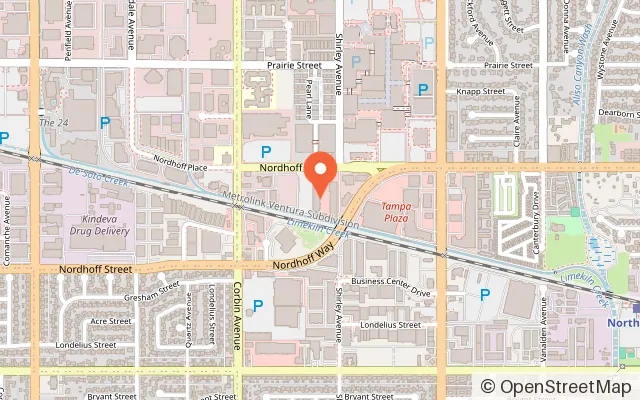 Map showing Kids Avenue Indoor Playground in Northridge, CA