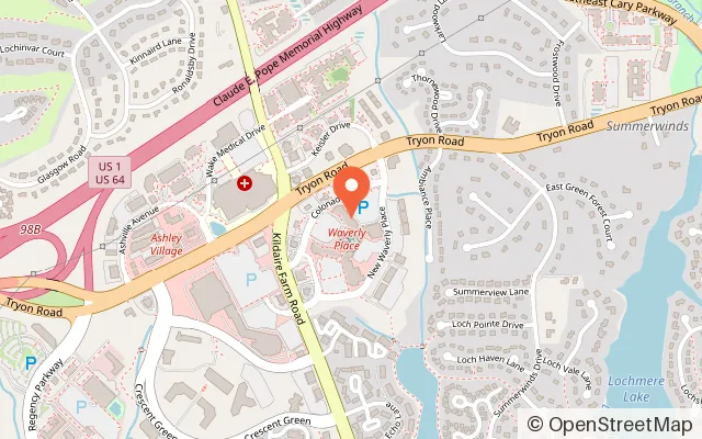 Map showing Contender Esports in Cary, NC