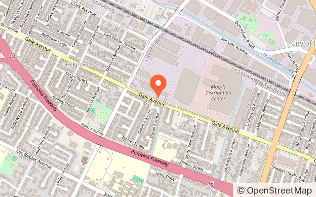 Map showing Jump Jungle Kids Indoor Playground in City of Industry, CA