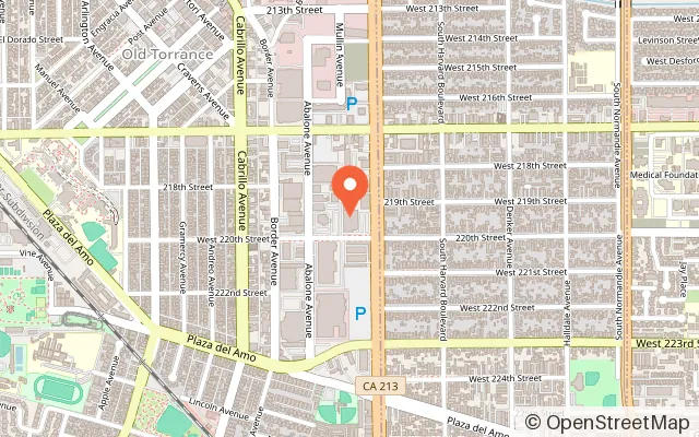 Map showing Lucky Strike Torrance in Torrance, CA