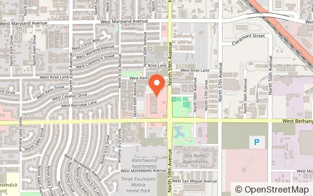 Map showing Giggles. Glendale in Glendale, AZ