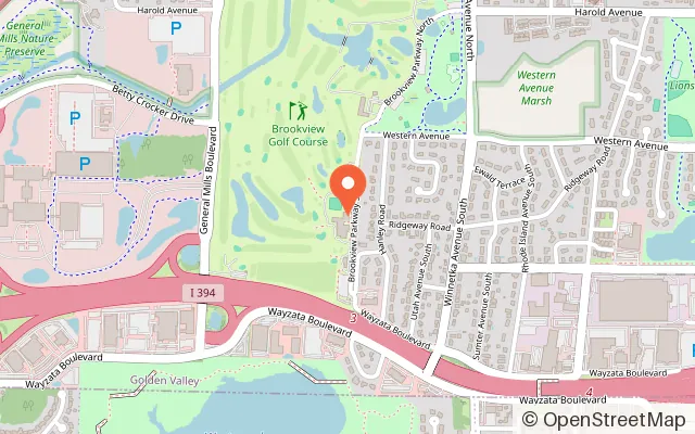 Map showing Backyard Indoor Playground in Golden Valley, MN