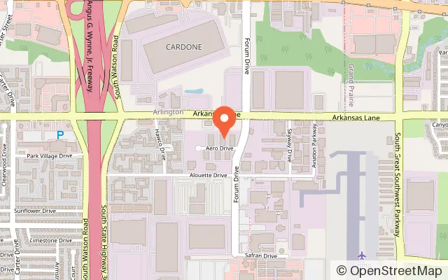 Map showing Amped Obstacles - Grand Prairie in Grand Prairie, TX