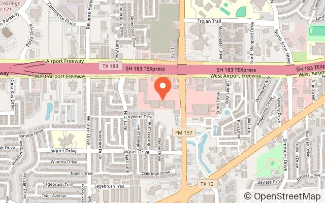 Map showing EscapeXperience Escape Room in Euless, TX