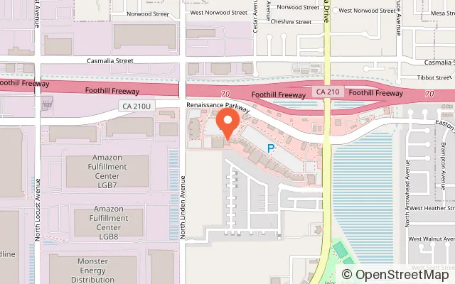 Map showing Kids Empire Rialto in Rialto, CA