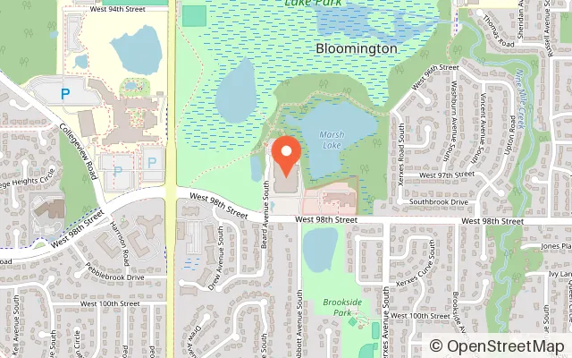 Map showing Bloomington Ice Garden in Bloomington, MN