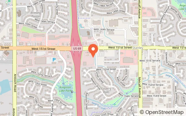 Map showing DINOZAUR in Overland Park, KS