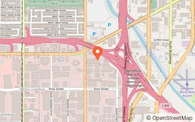 Map showing K1 Speed Torrance in Gardena, CA