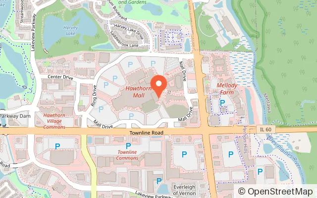 Map showing Dave & Buster's Vernon Hills in Vernon Hills, IL