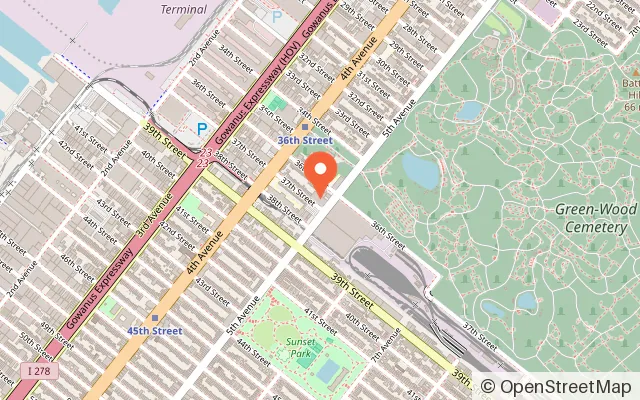 Map showing Melody Lanes in Brooklyn, NY