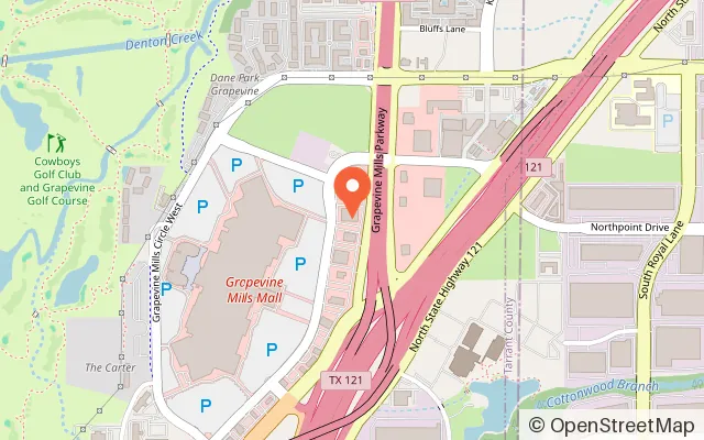 Map showing PeeknPlay Grapevine in Grapevine, TX