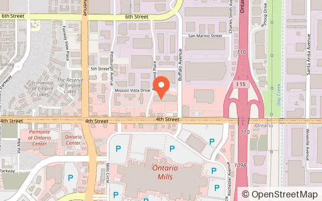 Map showing Play City in Rancho Cucamonga, CA