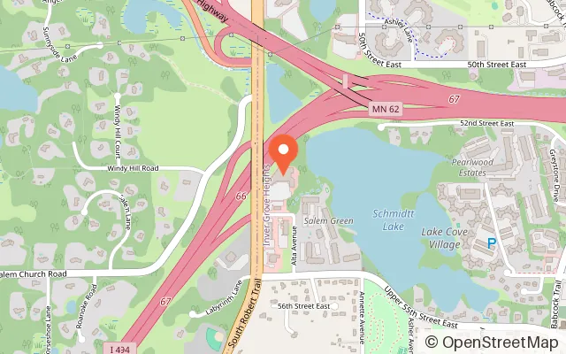 Map showing Nowhere Entertainment in Inver Grove Heights, MN