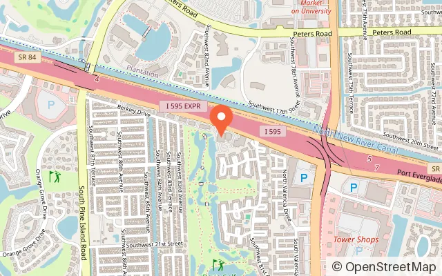 Map showing Lucky Strike Davie in Davie, FL