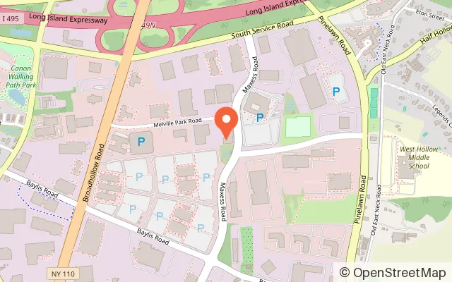 Map showing The Gravity Vault Melville in Melville, NY