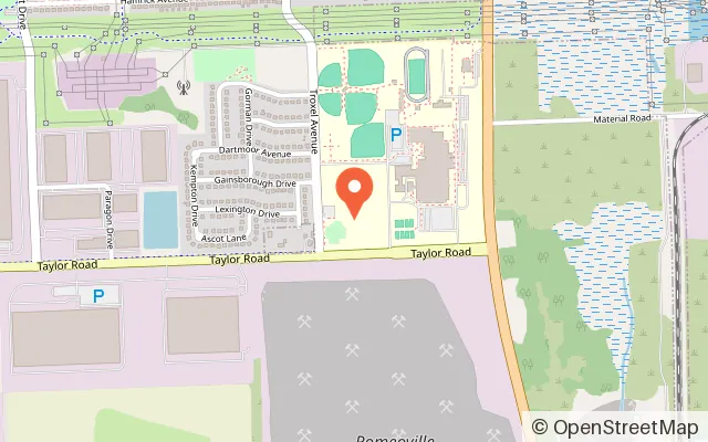 Map showing Heritage Falls Water Park in Romeoville, IL
