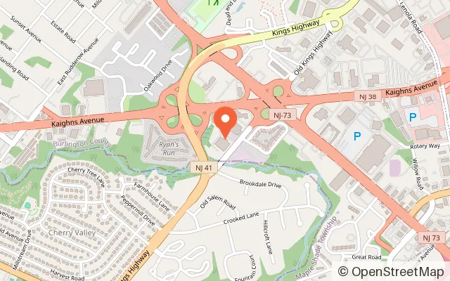Map showing Elite Climbing, LLC in Maple Shade, NJ