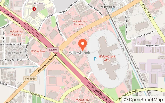 Map showing iRise Trampoline & Fun Park in Houston, TX