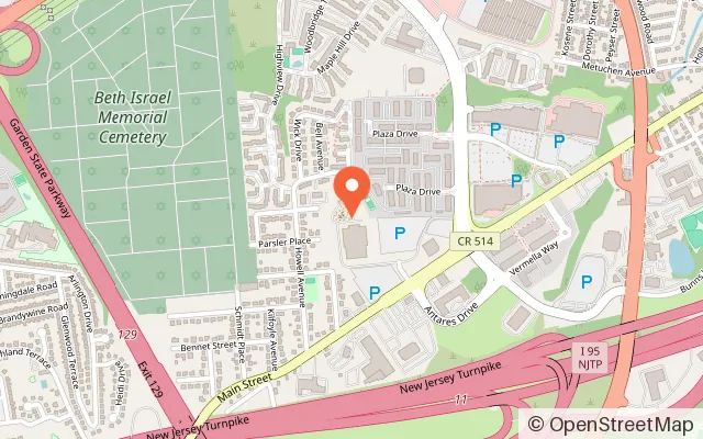 Map showing Skyline Mini Golf in Woodbridge, NJ