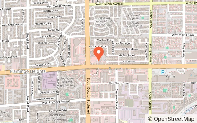 Map showing Lucky Claw Arcade in Las Vegas, NV