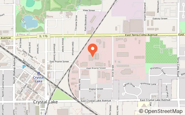 Map showing Crystal Ice House in Crystal Lake, IL
