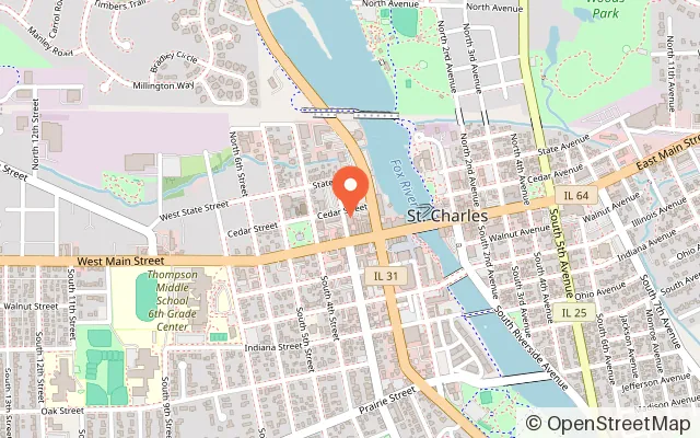 Map showing Rec Haus in St. Charles, IL