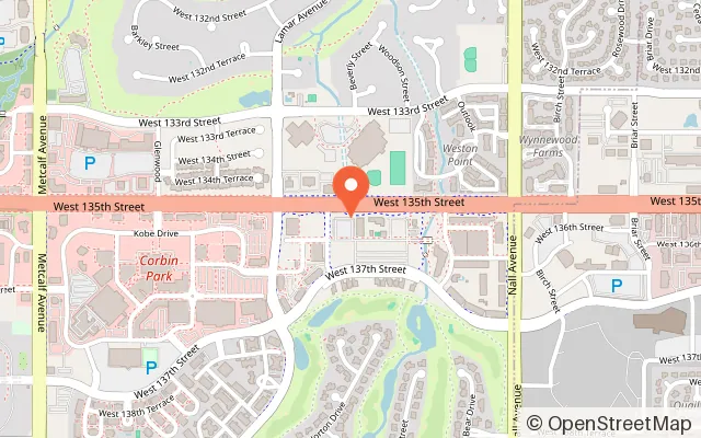 Map showing Lava Island in Overland Park, KS
