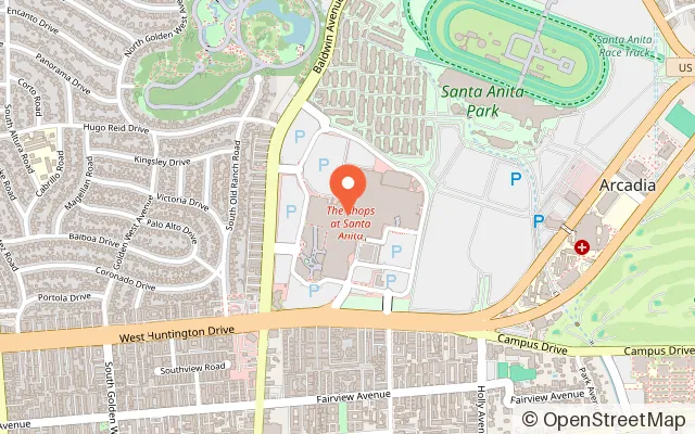 Map showing Lucky Strike Arcadia in Arcadia, CA