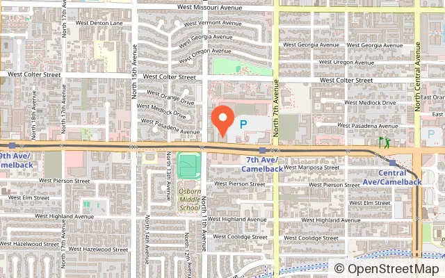 Map showing Sky Zone Trampoline Park in Phoenix, AZ