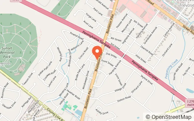 Map showing Arcade Escape Zone in Feasterville-Trevose, PA