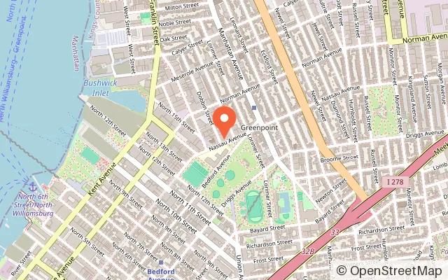 Map showing PLAY Kids Greenpoint in Brooklyn, NY