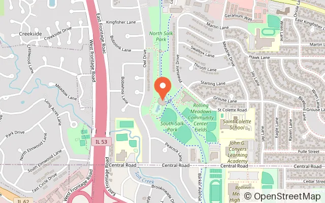 Map showing Rolling Meadows Park District: Nelson Sports Complex in Rolling Meadows, IL