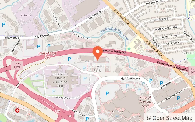 Map showing Dave & Buster's King of Prussia in King of Prussia, PA