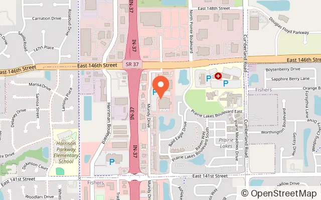 Map showing Urban Air Trampoline and Adventure Park in Noblesville, IN