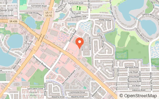 Map showing We Rock The Spectrum Kid’s Gym - North Orlando in Casselberry, FL