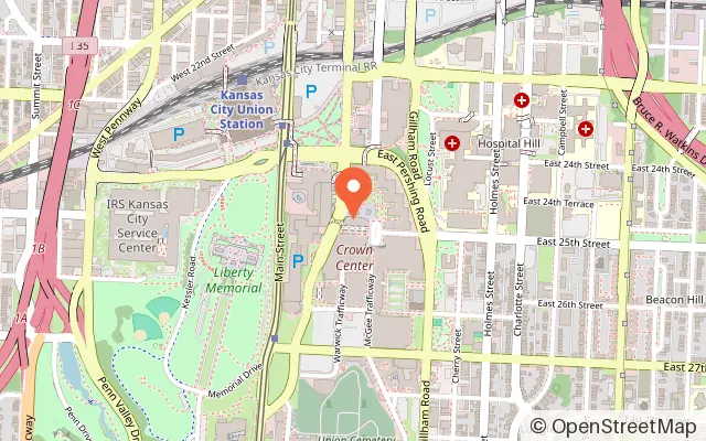 Map showing LEGOLAND Discovery Center Kansas City in Kansas City, MO