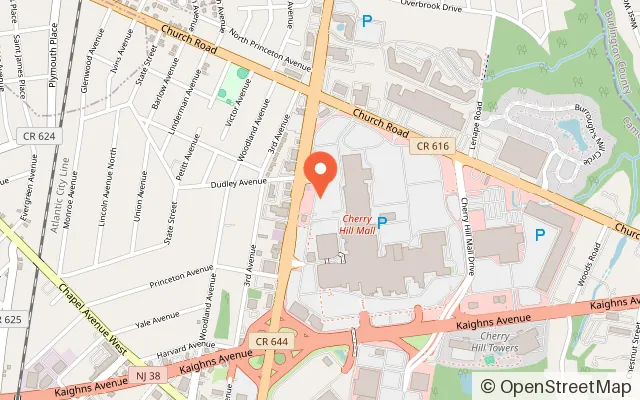 Map showing Star Park Indoor Playground – Cherry Hill Mall in Cherry Hill Township, NJ