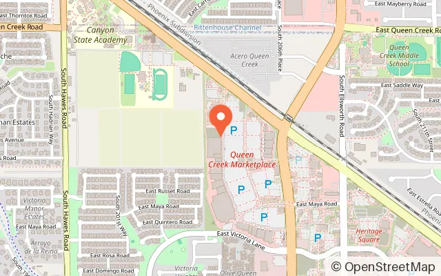 Map showing Dave & Buster's Queen Creek in Queen Creek, AZ
