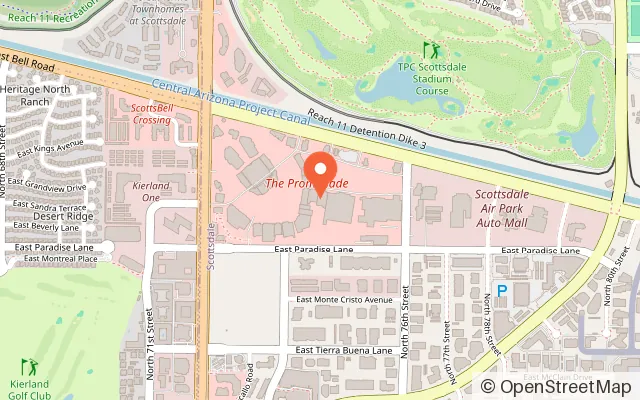 Map showing Putting World in Scottsdale, AZ