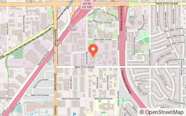 Map showing IMPACT GYMNASTICS in Overland Park, KS