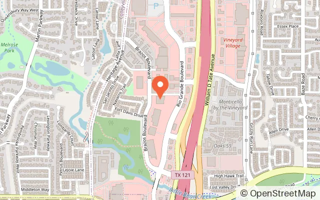 Map showing Dave & Buster's Euless in Euless, TX