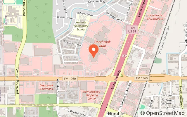 Map showing Score Entertainment in Humble, TX