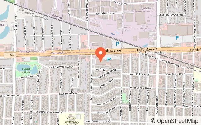 Map showing Safari Land in Villa Park, IL