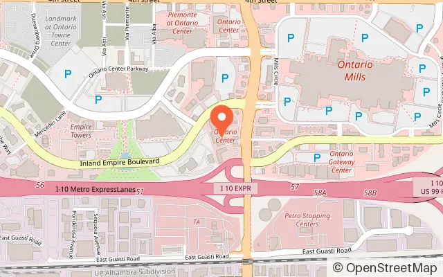 Map showing LOL KIDS CLUB - ONTARIO, CA in Ontario, CA