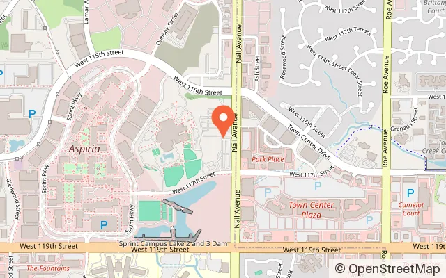 Map showing Andretti Indoor Karting & Games Overland Park in Overland Park, KS