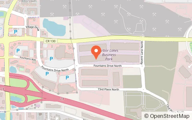 Map showing Slick City Action Park in Maple Grove, MN