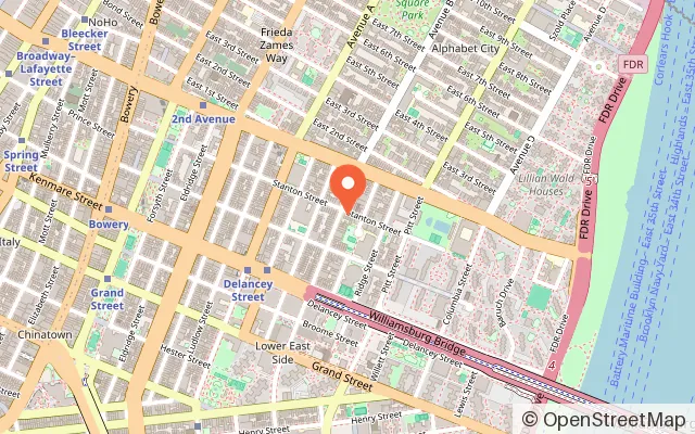 Map showing ADOHRES in New York, NY