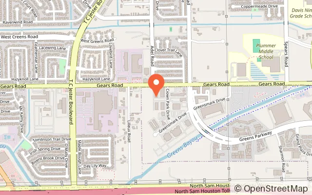 Map showing Kiddie Cosmos Indoor kids Play center in Houston, TX